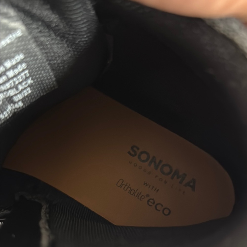 Sonoma Men's Black Leather Boots 11.5 - Picture 8 of 9